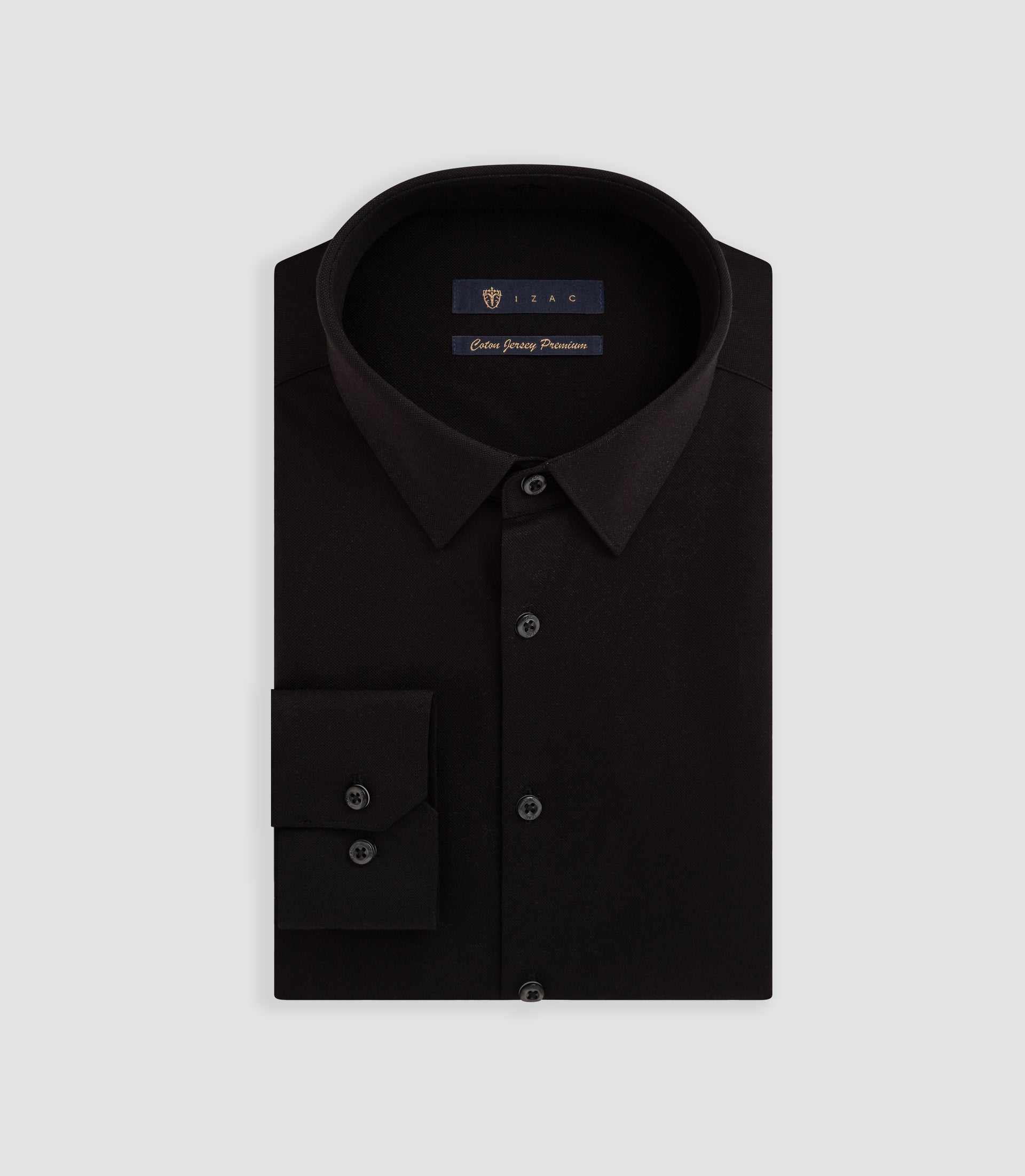 Chemise en jersey de coton noir PYLAN - IZAC