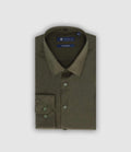 Chemise slim kaki foncé MALTE - IZAC