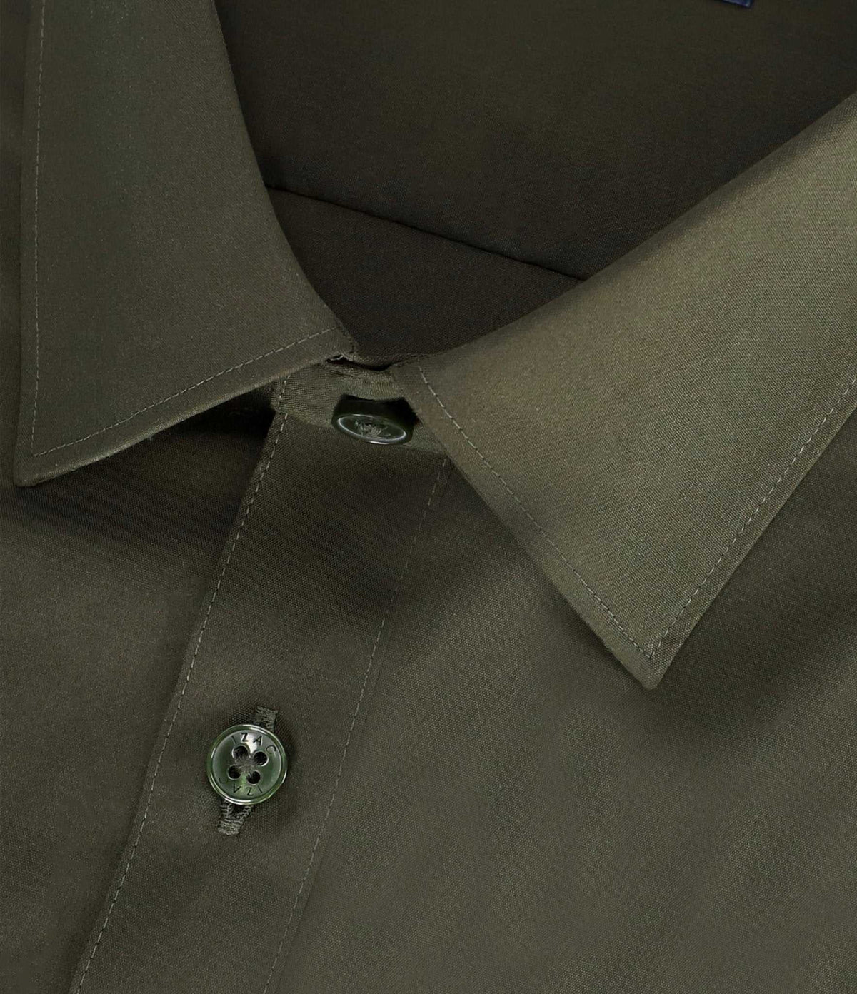 Chemise slim kaki foncé MALTE - IZAC