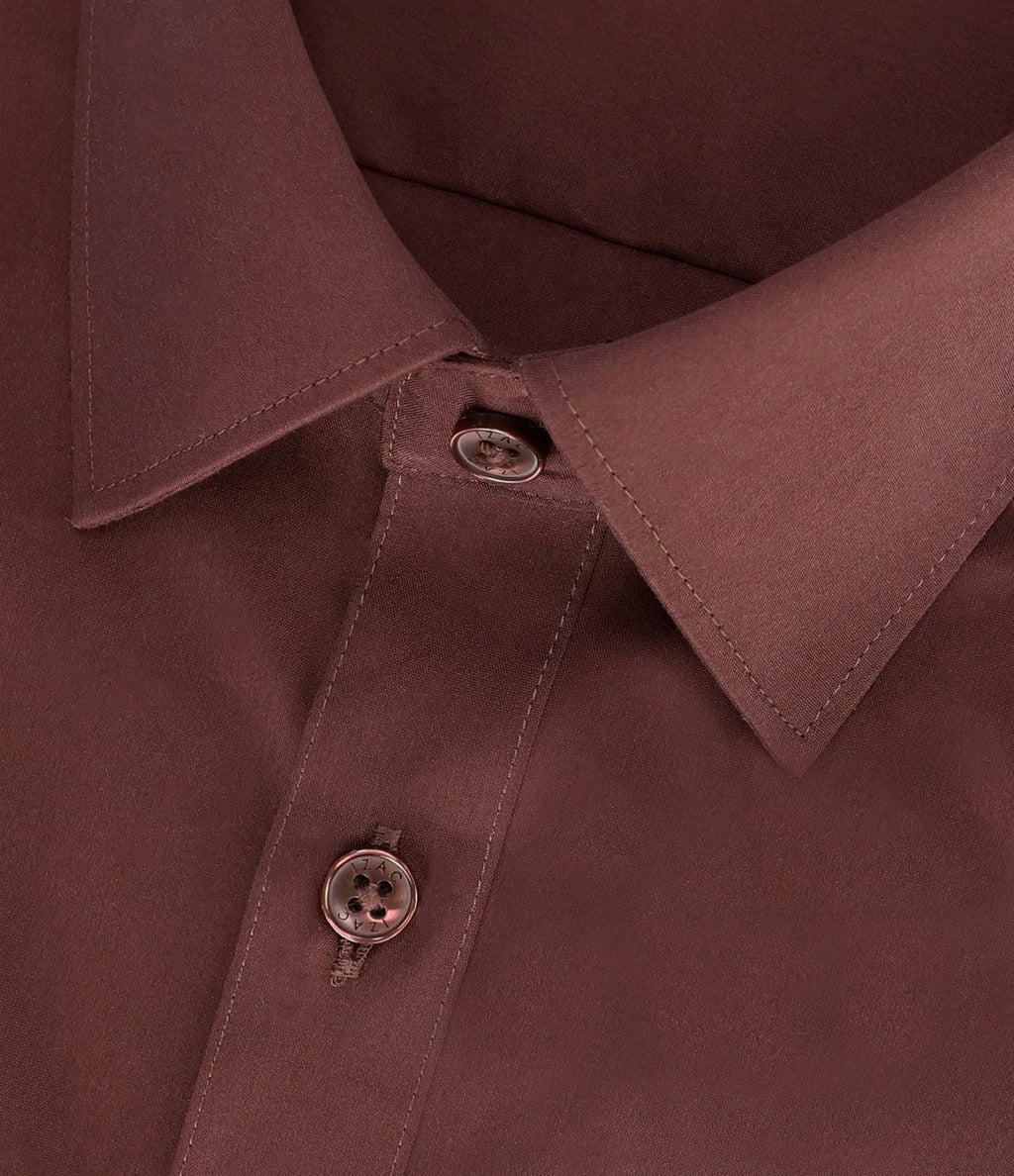 Chemise MALTE MARRON - FONCE - IZAC