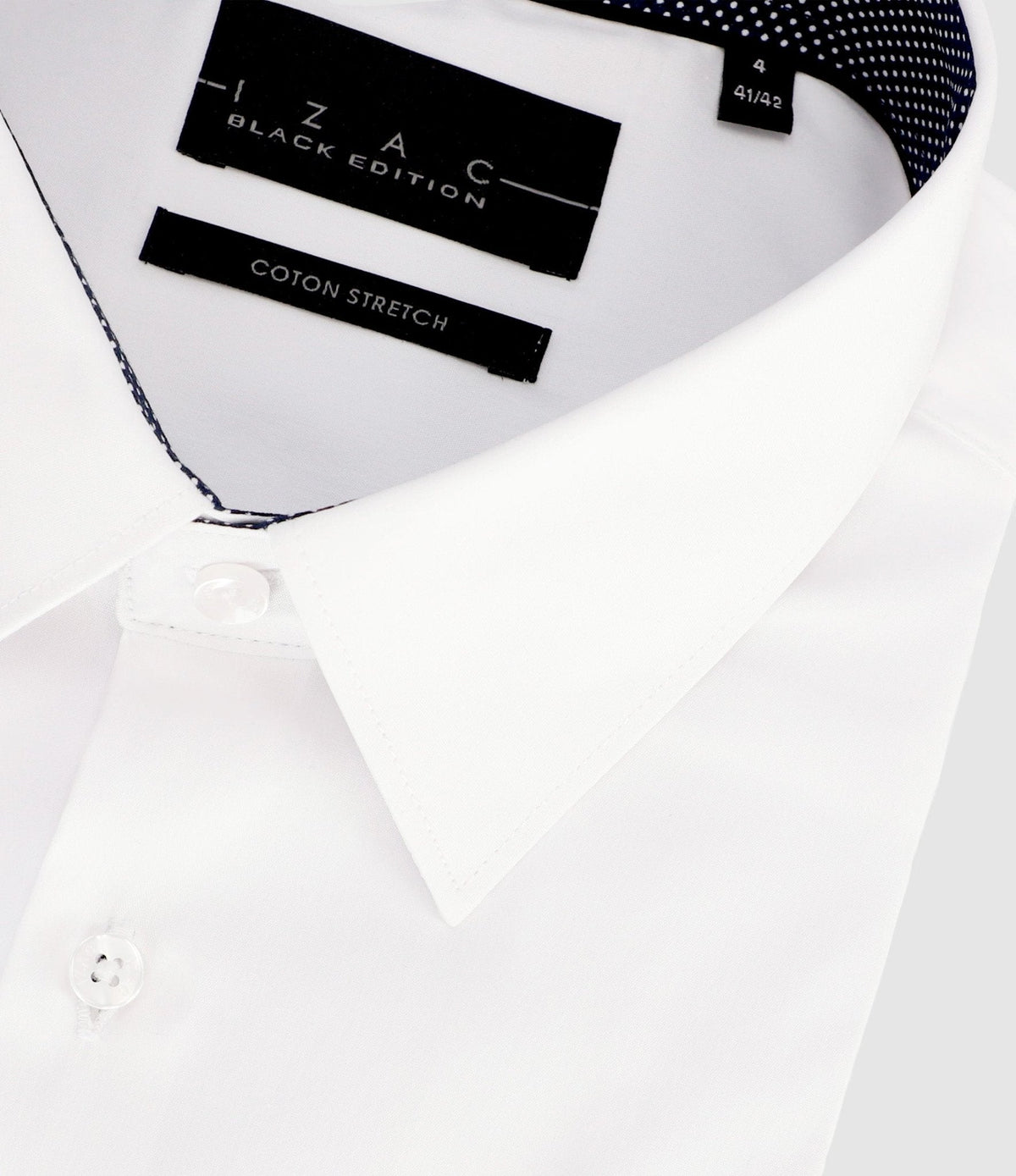 Chemise slim unie blanche - IZAC