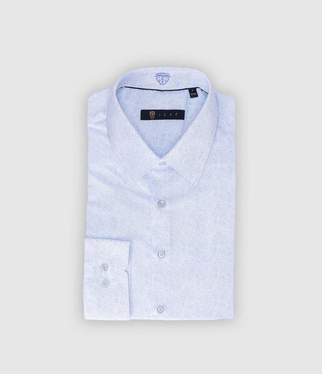 Chemise slim imprimée ciel PAQUITO - IZAC