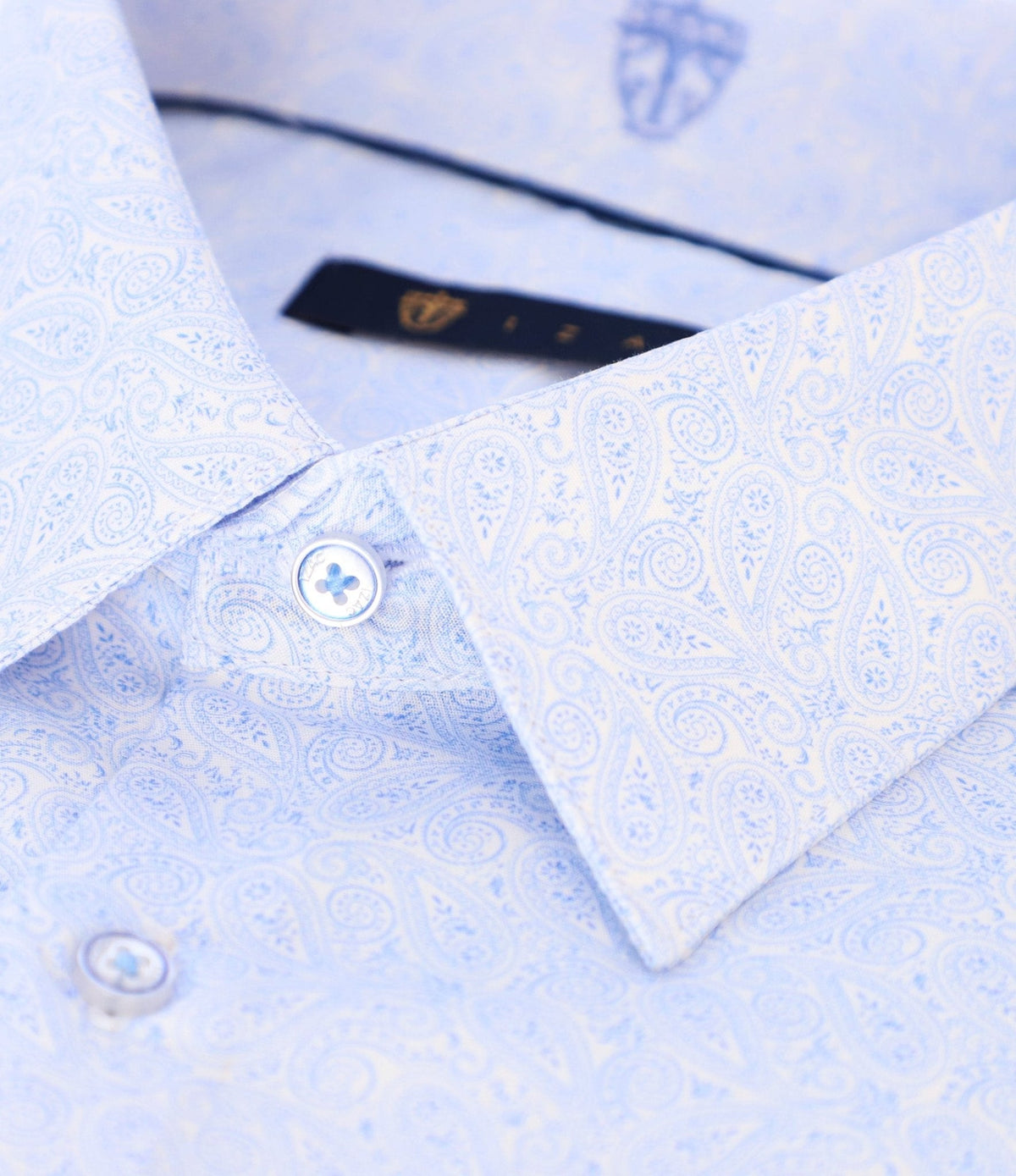 Chemise slim imprimée ciel PAQUITO - IZAC