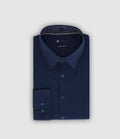 Chemise slim unie marine PAULIN - IZAC