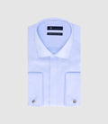Chemise slim en satin de coton ciel SAMIXSLIM - IZAC