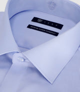 Chemise slim en satin de coton ciel SAMIXSLIM - IZAC