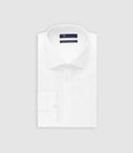 Chemise slim en satin de coton BLANC - IZAC