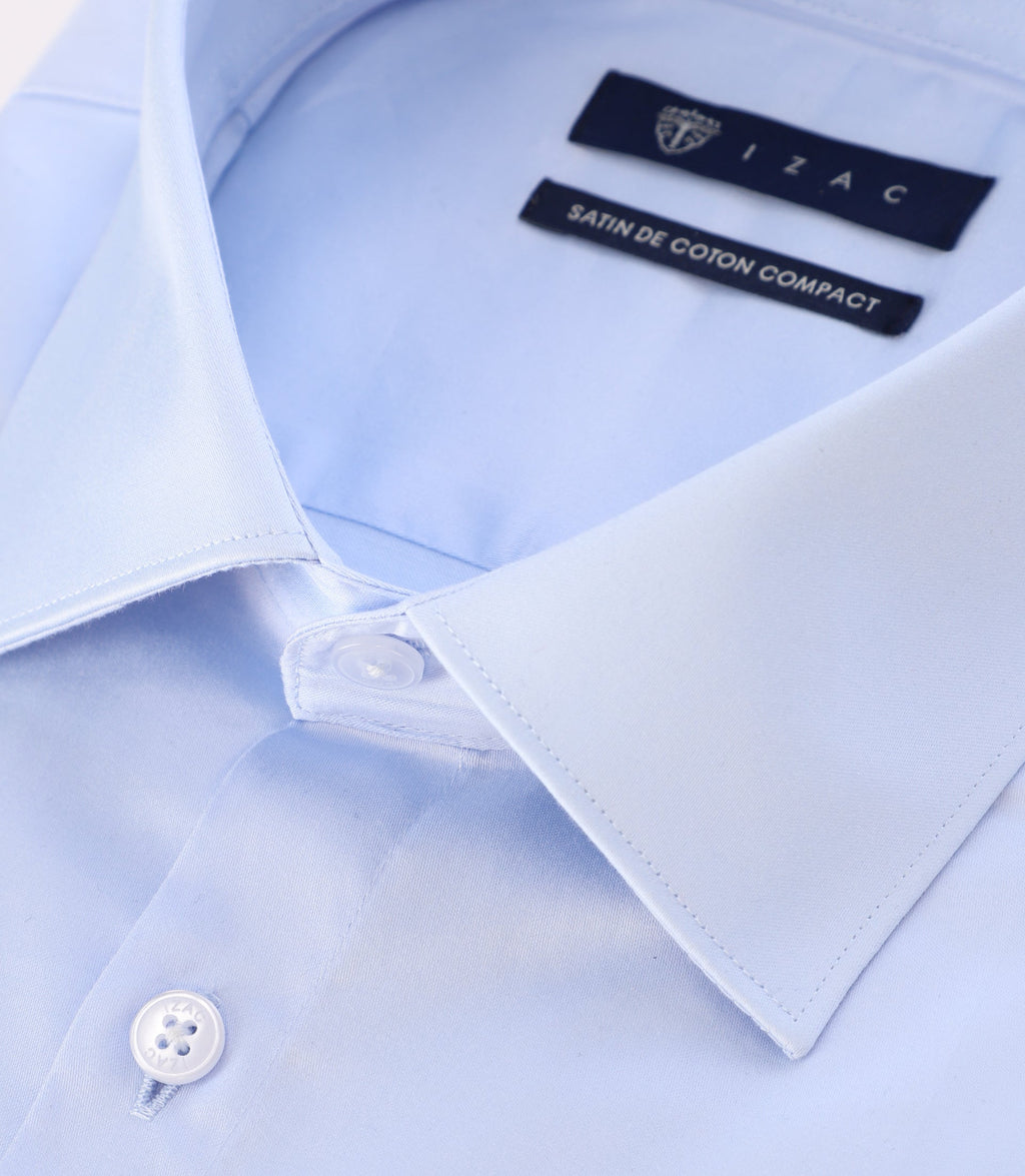 Chemise slim en satin de coton CIEL - IZAC