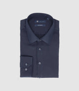 Chemise en satin stretch marine STRETCHBS - IZAC