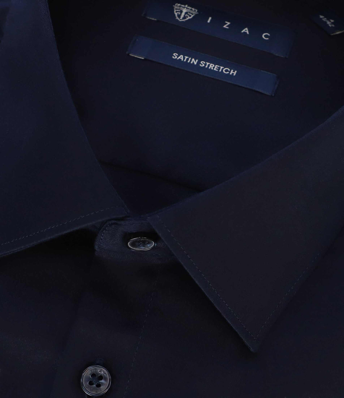 Chemise en satin stretch marine STRETCHBS - IZAC