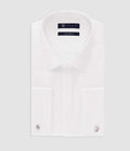Chemise en satin stretch blanc STRETCHMS - IZAC