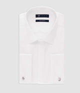 Chemise en satin stretch blanc STRETCHMS - IZAC