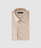 Chemise imprimée manches longues beige - IZAC