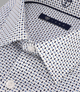 Chemise imprimée manches longues blanche - IZAC