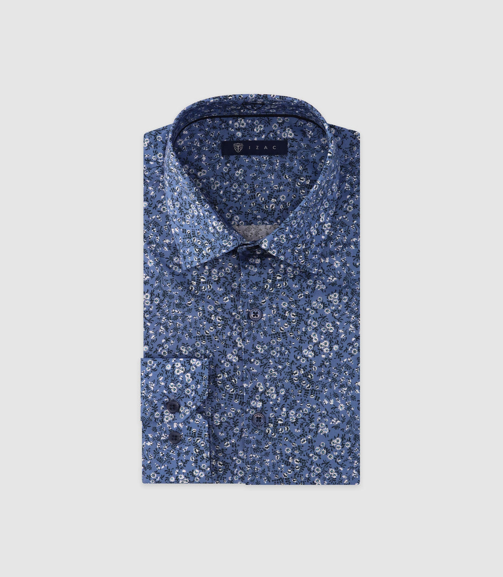 Chemise imprimée manches longues ciel - IZAC