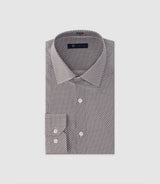 Chemise imprimée manches longues noire - IZAC