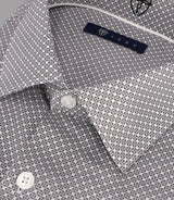 Chemise imprimée manches longues noire - IZAC