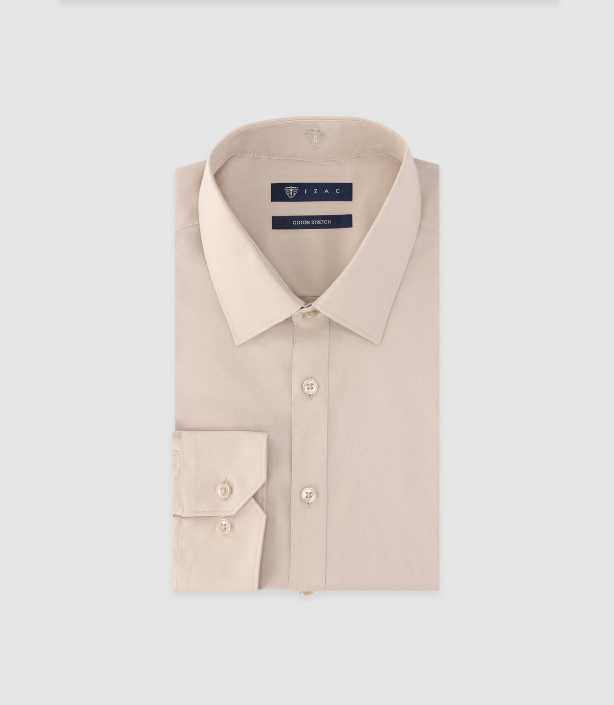 Chemise unie beige - IZAC
