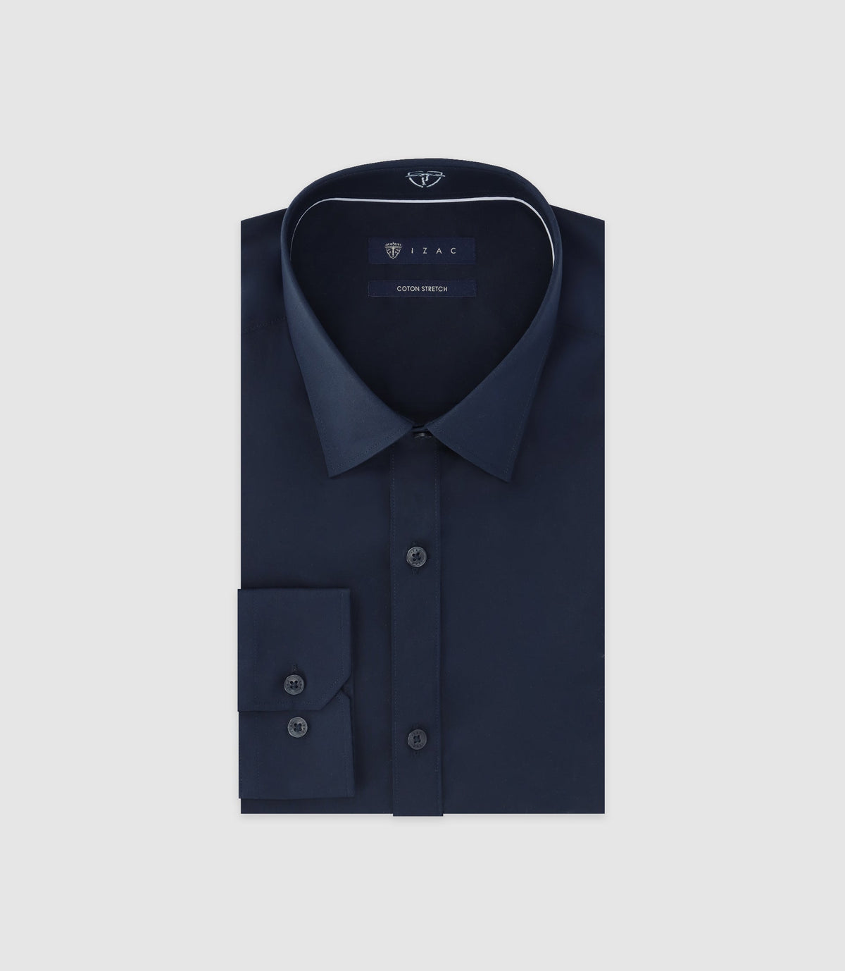 Chemise unie marine - IZAC