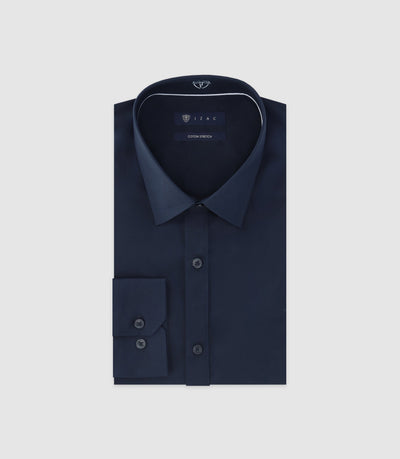 Chemise unie marine - IZAC