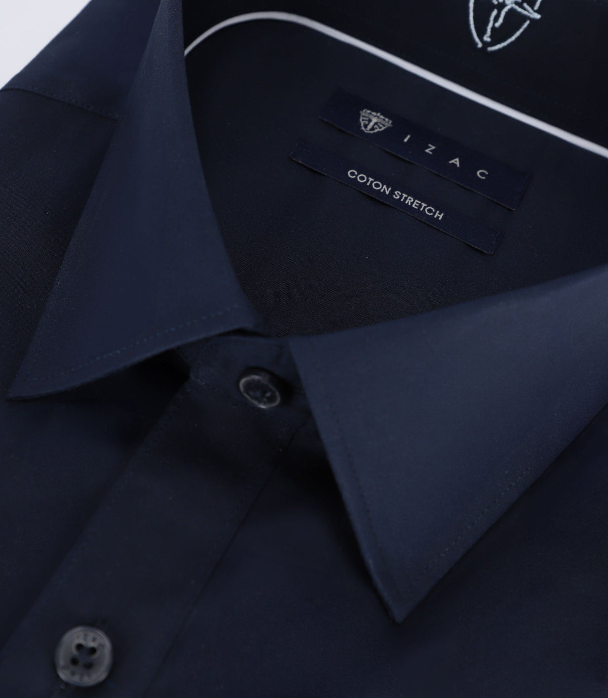 Chemise unie marine - IZAC