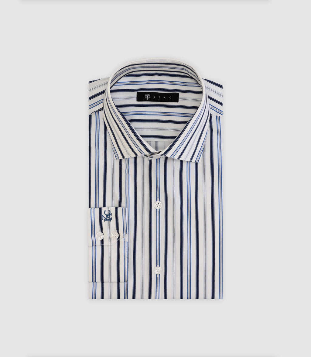 Chemise à rayures bleue - IZAC