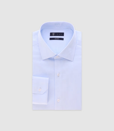 Chemise twill infroissable ciel - IZAC