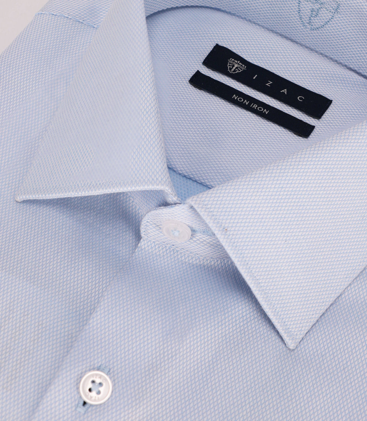 Chemise col italien ciel - IZAC