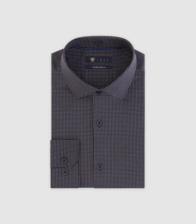 Chemise à pois marine - IZAC