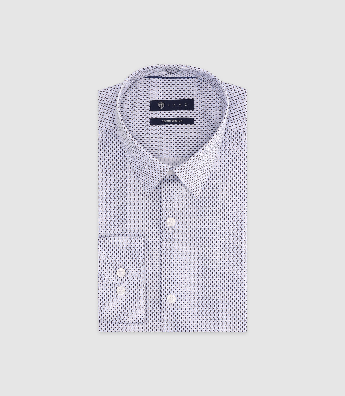 Chemise imprimée ajustée ciel - IZAC