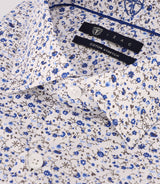 Chemise avec fleurs bleue - IZAC