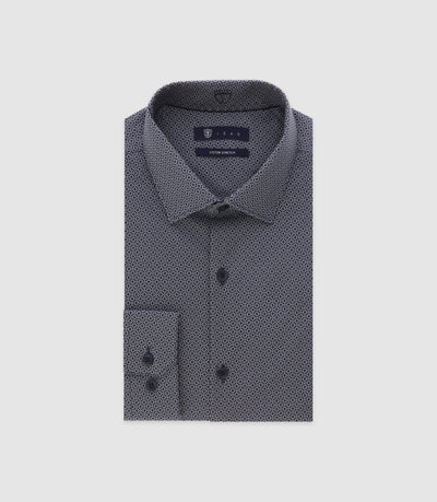 Chemise ville imprimée marine - IZAC