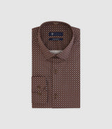 Chemise à pois marron - IZAC