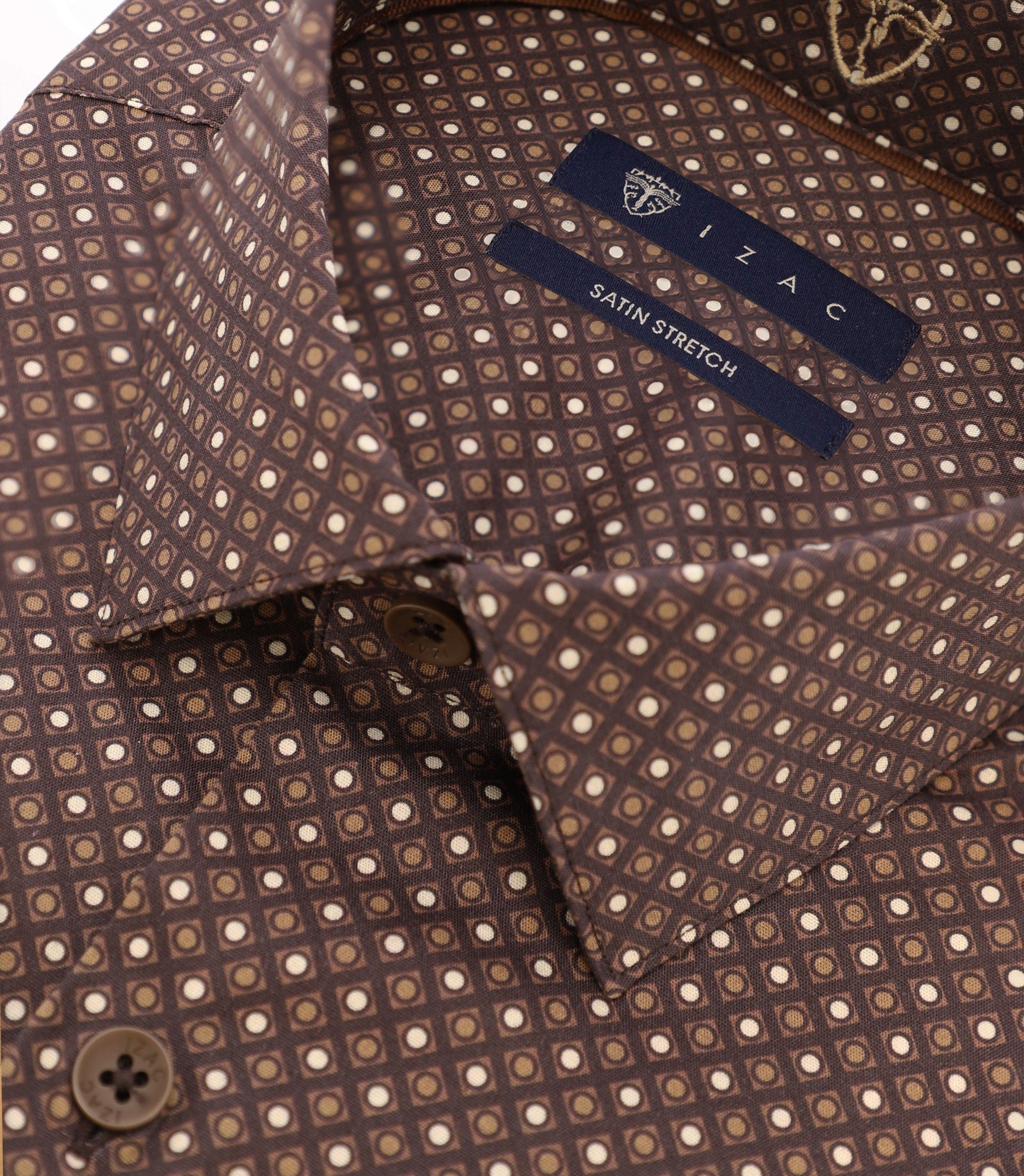 Chemise à pois marron - IZAC