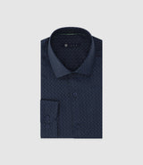 Chemise à pois marine - IZAC