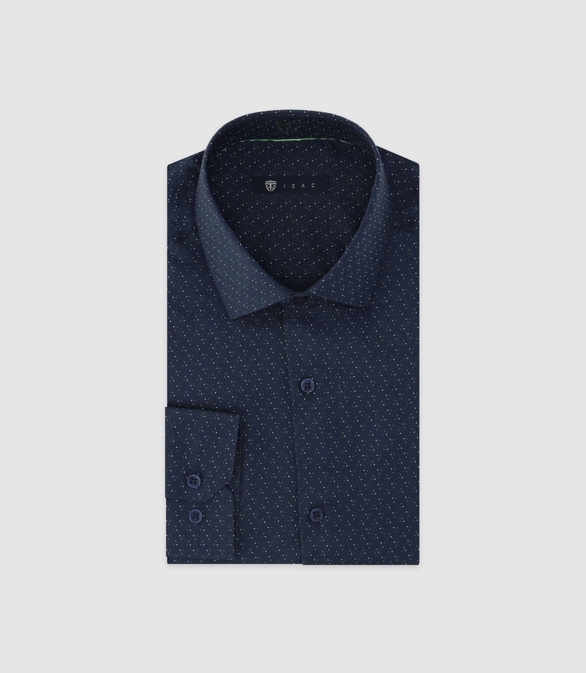 Chemise à pois marine - IZAC