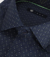 Chemise à pois marine - IZAC