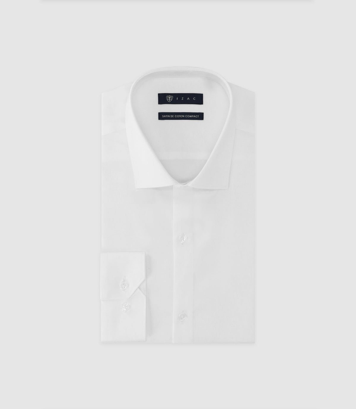 Chemise en satin de coton blanche - IZAC