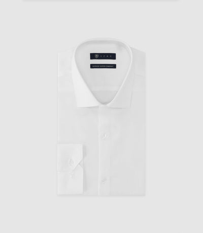Chemise en satin de coton blanche - IZAC