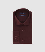 Chemise ville ajustée bordeaux - IZAC
