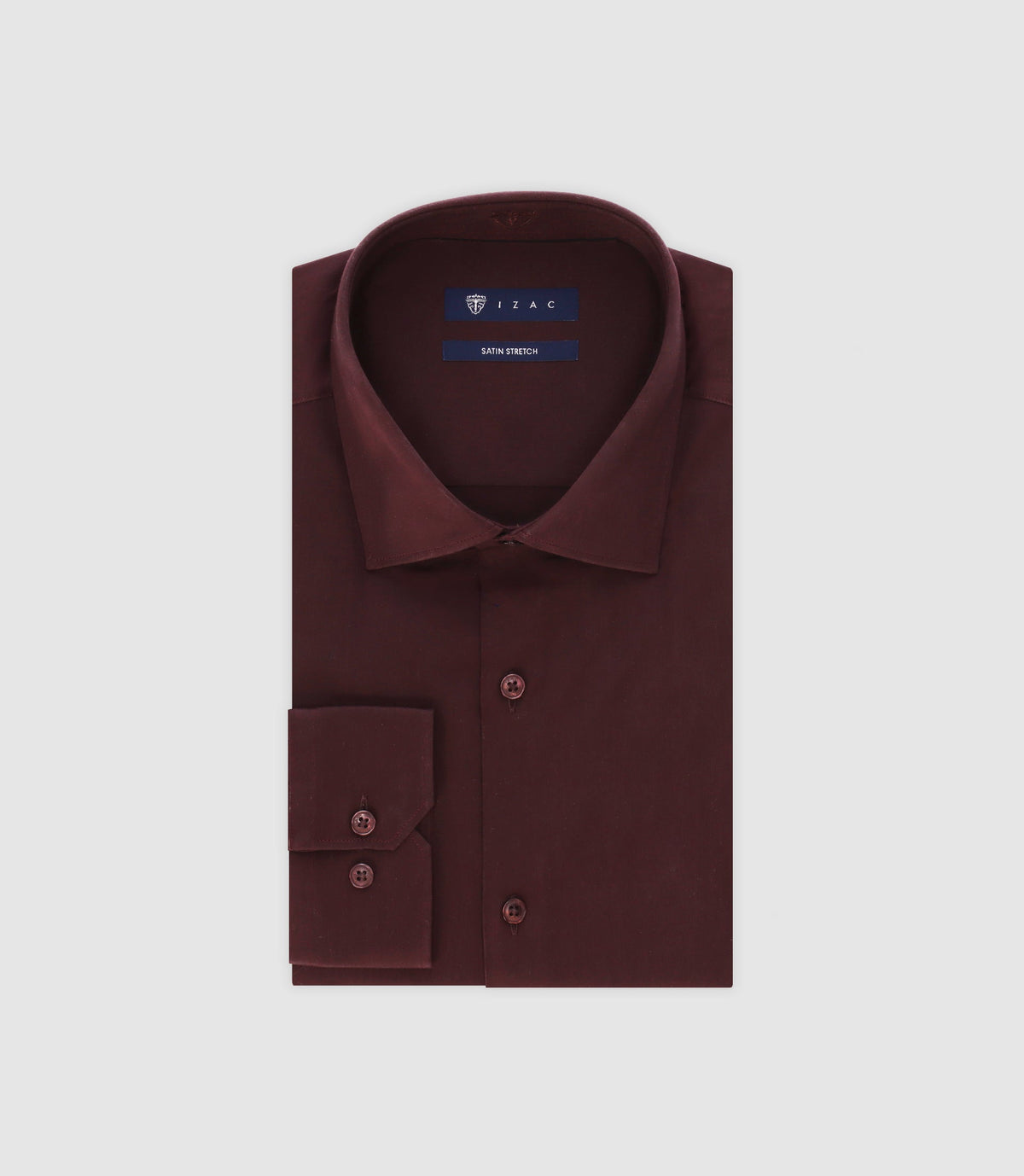 Chemise ville ajustée bordeaux - IZAC