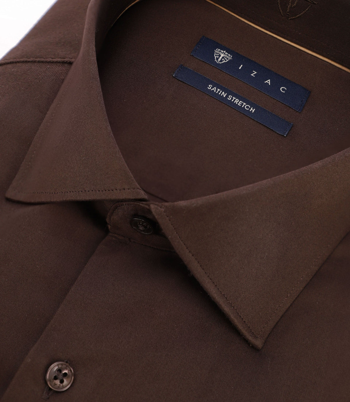 Chemise ville ajustée marron - IZAC