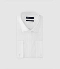Chemise ajustée en satin de coton blanche - IZAC