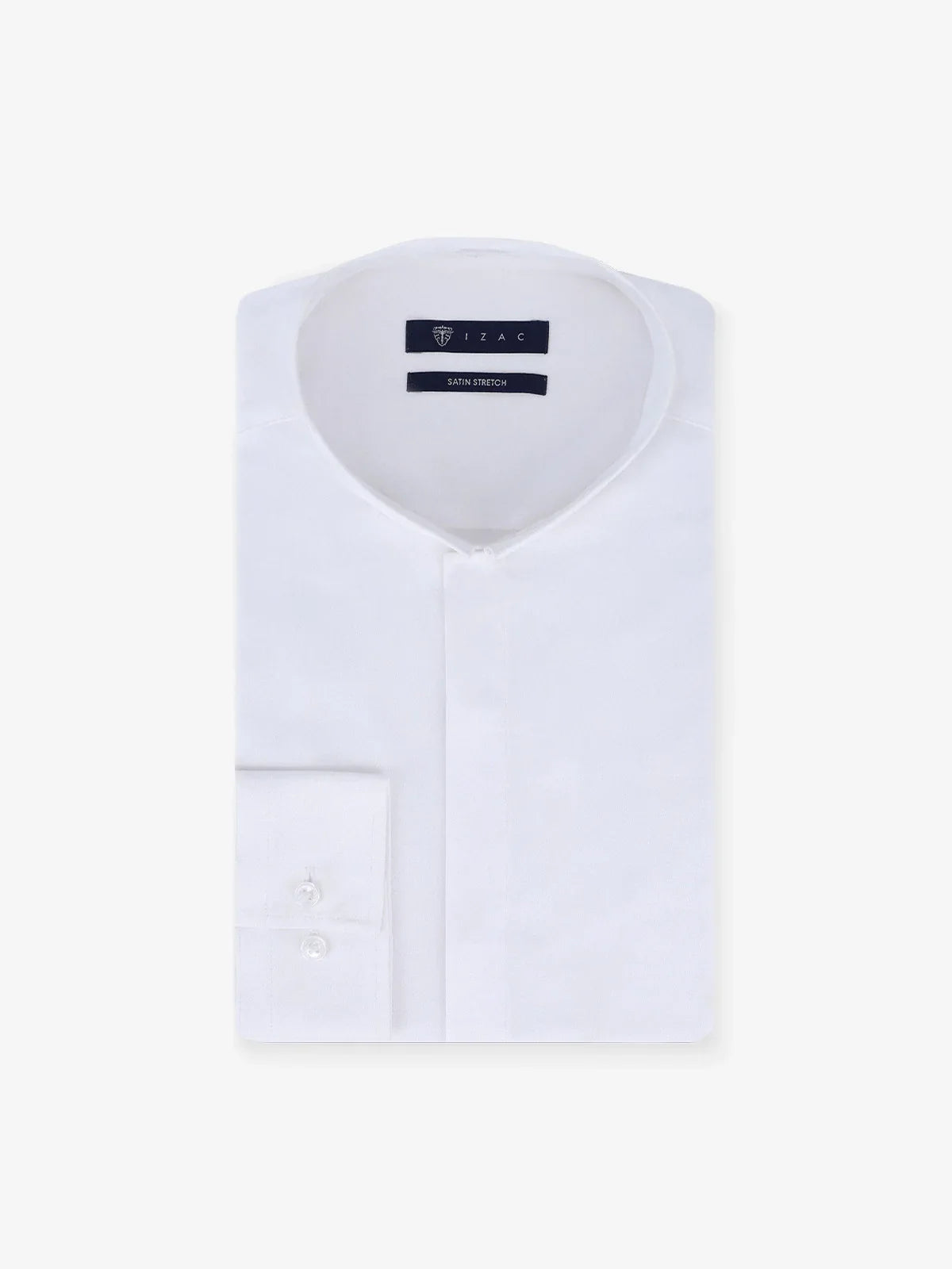 Chemise ville satin de coton blanc - IZAC