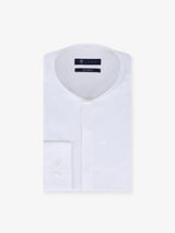 Chemise ville satin de coton blanc - IZAC