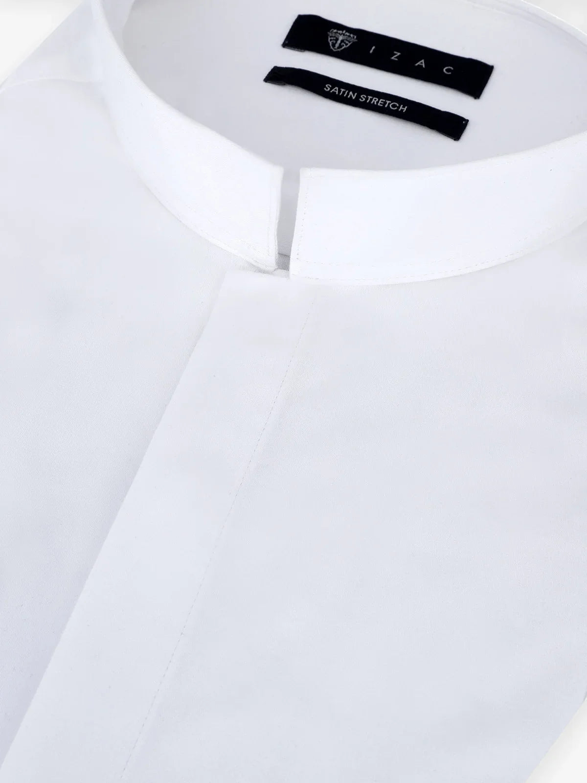 Chemise ville satin de coton blanc - IZAC