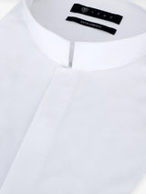 Chemise ville satin de coton blanc - IZAC