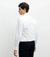 Chemise ville satin de coton blanc - IZAC