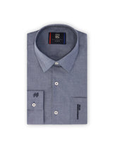 Chemise ville aspect chiné bleu - IZAC