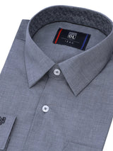 Chemise ville aspect chiné bleu - IZAC